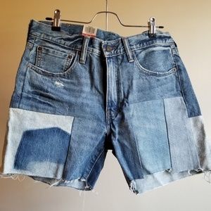 Levi's 505C Patchwork Mid Rise Denim Shorts